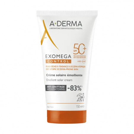 A-DERMA EXOMEGA CREME SOLAIRE EMOLLIENTE SPF50+ 150ML