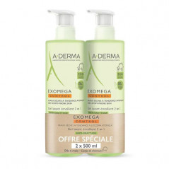 ADERMA EXOMEGA CONTROL GEL LAV CORPS 2EN1 500ML DUO