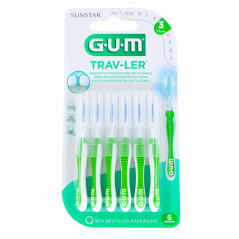 GUM 1414 NEW BROSSETTES 1.1 MM VERTE X6