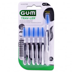 GUM 1619 NEW BROSSETTE 2.6MM GRISES NOIRES X6