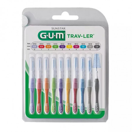 GUM 1699 TRAVLER MULTIPACK BROSSET X10