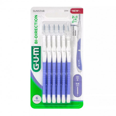 GUM 2014 BROSSETTES 0.6MM LAVANDE X6 ***