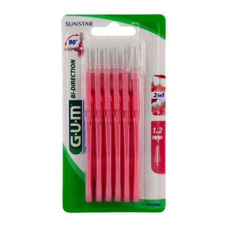 GUM 2614 BROSSETTES 1.2MM ROSES X6 *****