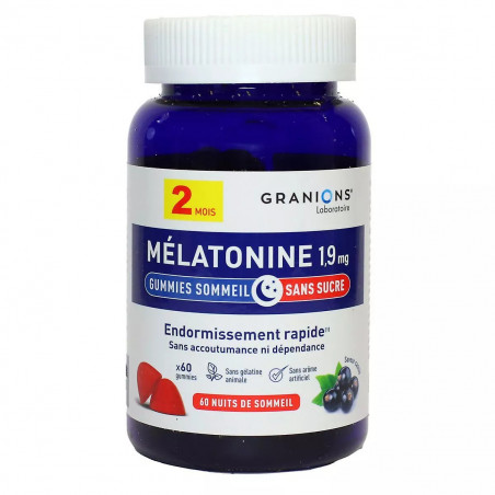 GRANIONS MELATONINE SOMMEIL 1.9MG 60 GUMMIES