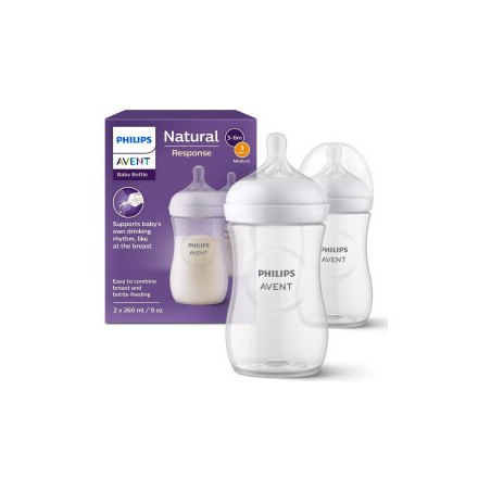 AVENT BIBERON NATURAL RESPONSE 260ML DUO