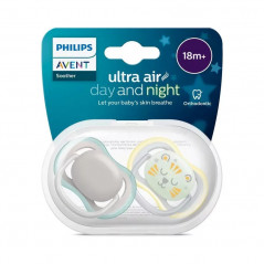 AVENT SUCETTE ULTRA AIR DAY NIGHT+18MOIS X2