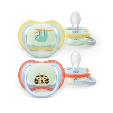 AVENT SUCETTE ULTRA AIR NIGHTTIME 0-6MOIS X2