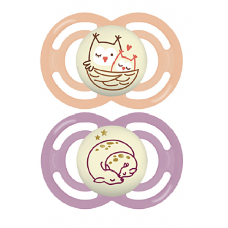 MAM 51 SUCETTE PERFECT NUIT +18MOIS SILICONE X2