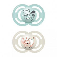 MAM 57 SUCETTE PERFECT +18MOIS DECOR SILICONE X2