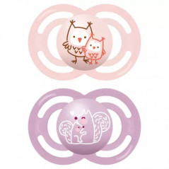 MAM 57 SUCETTE PERFECT +18MOIS DECOR SILICONE X2