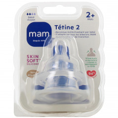 MAM TETINE SILICONE DEBIT 2 BOITE DE 2