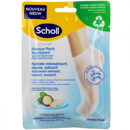 SCHOLL MASQUE PIED X2 ULTRA HYDRAT MACADAMIA