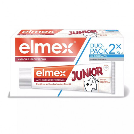 ELMEX DENTIFRICE ENFANTS PRO JUNIOR  T/75ML DUO