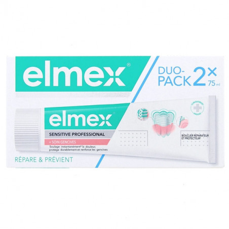 ELMEX SENSITIVE PRO GENCIVES 75ML X2 DUO