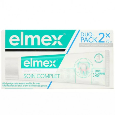 ELMEX SENSITIVE SOIN COMPLET 2X75ML DUO