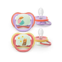 AVENT SUCETTE ULTRA AIR NIGHTTIME ETOILE LUNE 18M