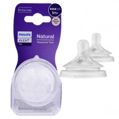 AVENT TETINE NATURAL T3 DEBIT LENT X2