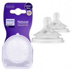 AVENT TETINE NATURAL T4 DEBIT MOYEN 3M X2